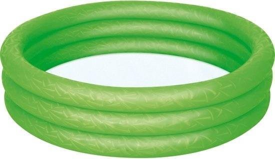 Opblaasbaar Zwembad - Kinderzwembad - Kinderbad - Bad - Zwembadje - 3 Rings - Groen - 122 x 25