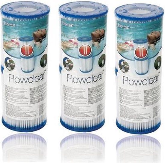 Triple pack Bestway Filter Cartridge Zwembadfilter Type II