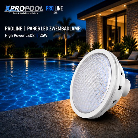 XPRO POOL | PROLINE | PAR56 LED ZwembadLamp | High Power LEDS | 25W