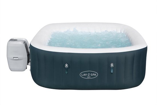 BestWay - Opblaasbare Jacuzzi voor 6 a 7 volwassenen - Luxe Spa 2026 - Verwarmde Hottub met Bubbels - Bubbelbad - Met Bedieningspaneel, Afdekzeil, Schoonmaakfilters, Aansluitstuk, Opblaasslang, Verlichting en Ingebouwde Pomp - Jacuzzi - Welness