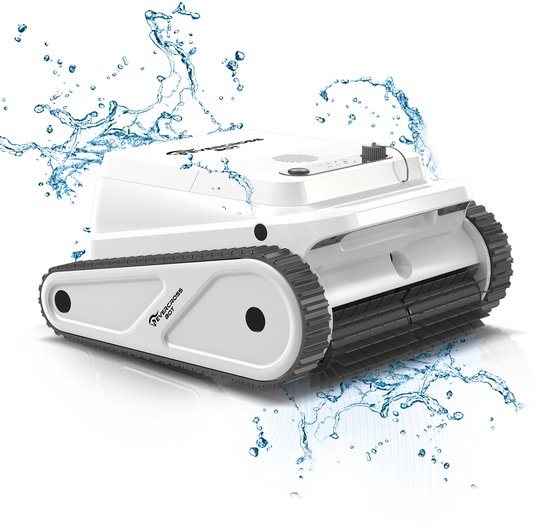EVERCROSS BOT U8 Zwembadrobot Draadloos-Vier Reinigingsmodi-120 Minuten Vloerreiniging-Schoon Gebied tot 200m²-110W Aandrijfmotor-Intelligente Navigatie-Zelfparkeertechnologie-180μm & 6L Filter