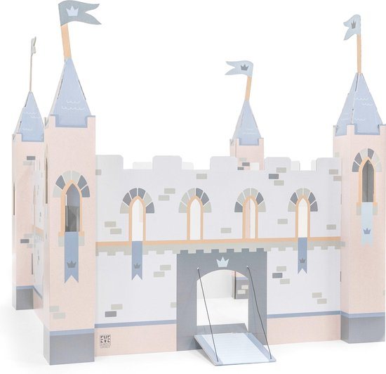 EVE kids Speelkasteel van karton - Duurzaam ridders speelgoed - Blauw