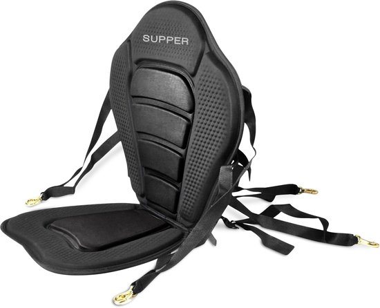 Supper SUP Board Zitje – Kajakzitje voor SUP Board – Verstelbare Kayak Seat – Comfortabel SUP Zitje met Rugleuning - Zwart