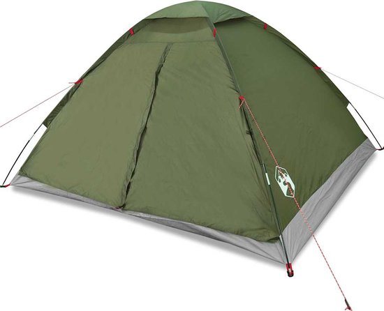 vidaXL - Koepeltent - 4-persoons - waterdicht - olijfgroen