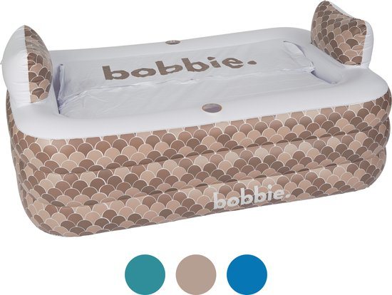 bobbie. taupe - Opblaasbaar ligbad voor 2 personen - incl. afdekzeil - geschikt voor binnen en buiten - zitbad - ijsbad - bath bucket - opvouwbaar bad