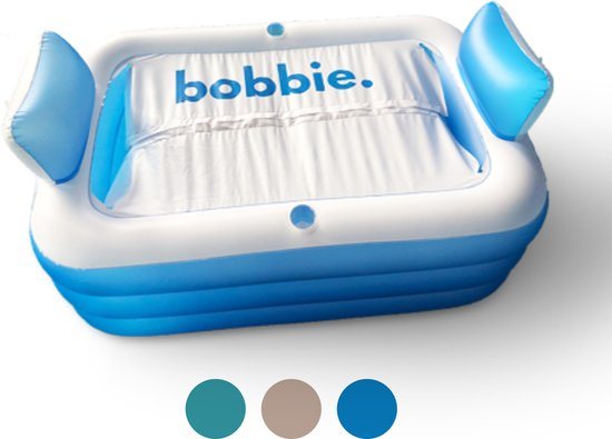 bobbie. blue - Opblaasbaar ligbad voor 2 personen - incl. afdekzeil - geschikt voor binnen en buiten - zitbad - ijsbad - zwembad - opvouwbaar bad
