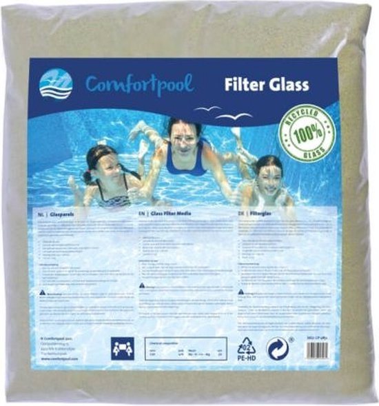 Comfortpool glasparels zwembad filterglas | Duurzame zwembadfiltratie | Voor zandfilterpomp | 20 kg