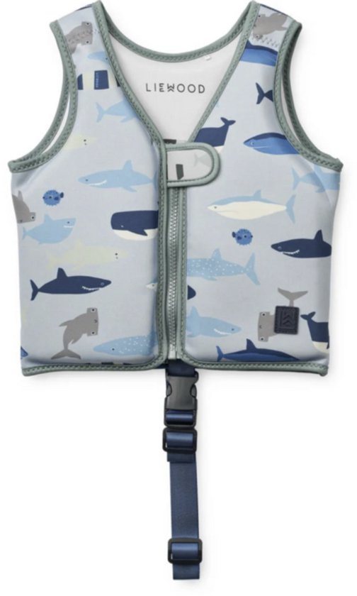Liewood - Dove - Zwemvest - Haaien - Blauw - 11/15 KG