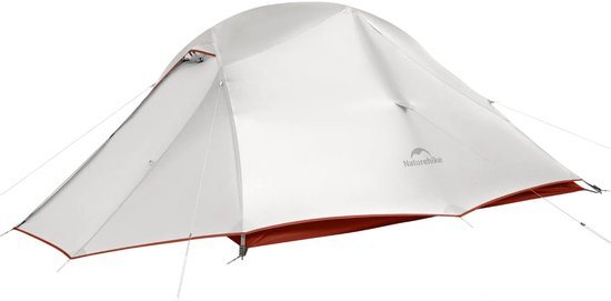 Naturehike Cloud Up 3 PRO – 3 persoons lichtgewicht tent – Waterdichte kampeertent – 20D 3000MM – Inclusief grondzeil – Outdoor trekking koepeltent – Wit/Grijs