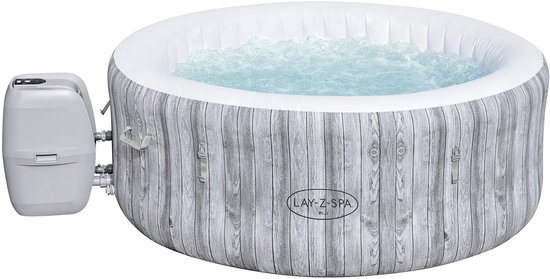 BestWay - Opblaasbare Jacuzzi voor 5 a 6 Volwassenen - Luxe Spa 2026 - Verwarmde Hottub met Bubbels - Bubbelbad - met Bedieningspaneel, Afdekzeil, Schoonmaakfilters, Opblaasslang, Verlichting en Ingebouwde Pomp - Jacuzzi - Welness - Spa - Zwembad