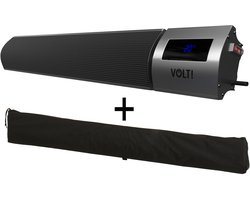 VOLT I-Red Infrarood Terrasverwarmer 3000W + Cover- Wifi - Ecostand - IP44 - 185CM - Heater + Beschermhoes - Voordeelset!