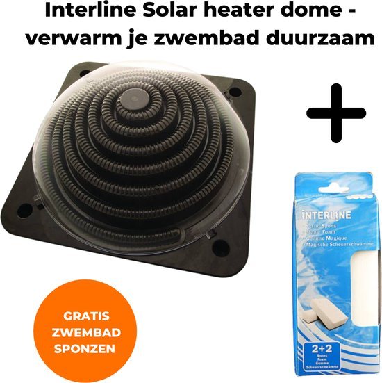 Interline Solar heater bol 5L - Pool Heater - Zwembadverwarming - Solarbol - Solar Zwembad Verwarming - Zwembad Verwarmen - Solar Verwaming Zwembad - Inclusief gratis Zwembad Sponzen