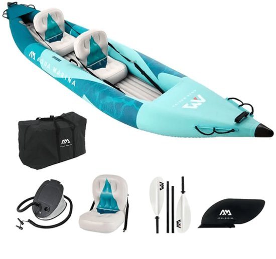 Aqua Marina Betta 412 - Opblaasbare Kajak 2 Personen - Extra Lang 412 cm - Complete Set met Peddels en Pomp - Model 2026