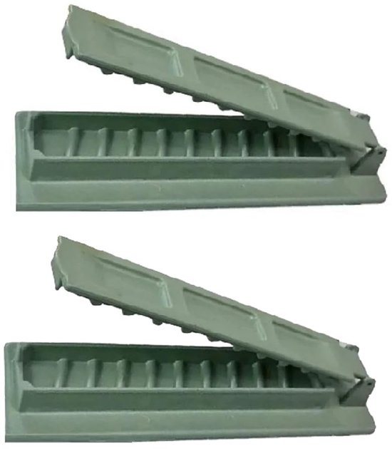 Twee accessoires Geschikt voor de barbecue, barbecuespiesmachine, herbruikbare barbecue, keukenbarbecue, barbecueaccessoires, groen