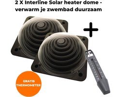 2x Interline Solar heater bol 5L - Pool Heater - Zwembadverwarming - Solarbol - Solar Zwembad Verwarming - Zwembad Verwarmen - Solar Verwaming Zwembad - 2 Stuks - Inclusief gratis Thermometer
