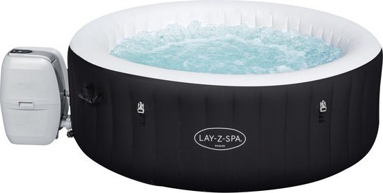 Bestway Lay-Z-spa Miami Opblaasbare Spa (2021) - Bubbelbad voor 4 personen - Incl Pomp en Afdekzeil - Ø 180x66 cm - Zwart