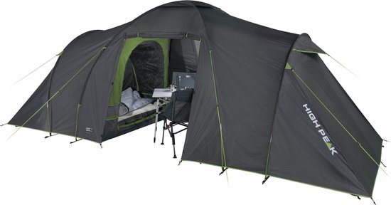 High Peak Como 4.0 Koepeltent - 4 personen - familietent - donkergrijs/groen