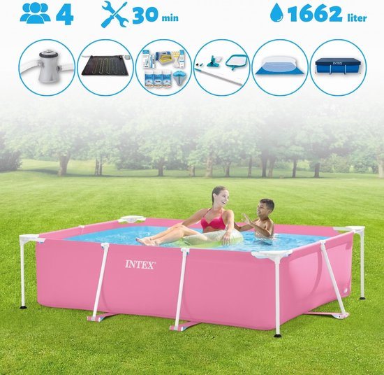 Intex Zwembad - Rechthoekig - 220 x 150 x 60 cm - Roze