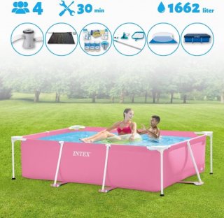 Intex Zwembad - Rechthoekig - 220 x 150 x 60 cm - Roze
