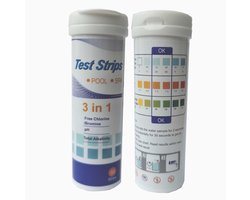 Zwembad en Jacuzzi test strips 3 in 1 - 100 pc - PH waarde en chloor - Pool - Chloor - Waarde - High quality - Watertester