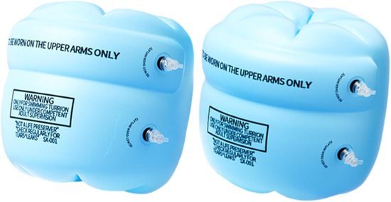 Arm Drijvers Kinderen - Zwembandjes Opblaasbaar - Waterpret Veilig - Gebalanceerde Drijfondersteuning - 25x20cm - Blauw