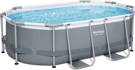 Bestway - Power Steel - Opzetzwembad inclusief filterpomp - 305x200x84 cm - Rechthoekig