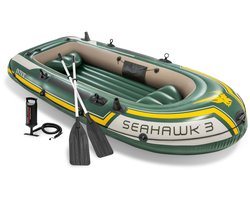 Intex Seahawk 3 Boot Set - 295 x 137 x 43 cm - Inclusief peddels en pomp