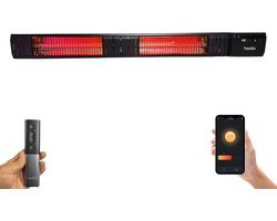 Heatix SMART Terrasverwarmer Elektrisch – Golden Shadow – Infrarood – Wandmodel – 3000W – App-bediening – 9 standen