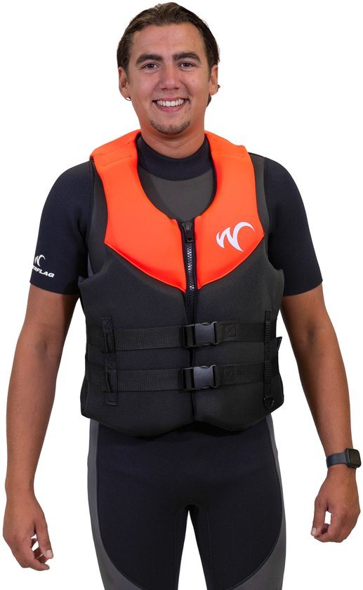 Watrflag Calais Zwemvest 50N Oranje/Zwart - Unisex - Allround Watersport XXL-XXXL