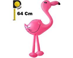 Henbrandt - Opblaasbare Roze Flamingo - 64 Cm - Feestartikel - Leuk voor decoratie of bij het zwembad - Opblaasdier Flamingo's - Opblaasfiguur - Strand & Zwembad Opblaasartikel