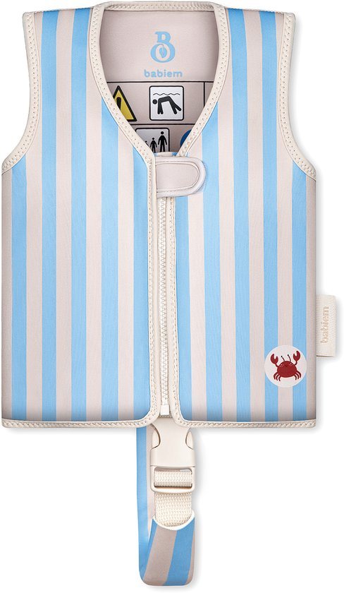 Babiem Louis Zwemvest - Maat S - voor Kind - 15 tot 19kg - Drijfvest - 1 tot 2 jaar - Blauw