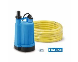 Flat Joe ® easy - vlakzuigende dompelpomp SET (5m slang 3/4" - slangtule - slangklem) - vlakzuiger tot 2mm - kelderpomp - vlakzuigpomp - Plug&Play set - leegpompen zwembad