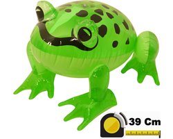 Henbrandt - Opblaasbare Kikker - 39 Cm - Perfect voor waterpret of als feestdecoratie - Opblaasdier Frog - Opblaasfiguur Kikkers - Opblaasartikel