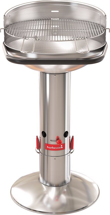 Barbecook Loewy 50 - Houtskool BBQ barbecue - Grilloppervlak 47.5cm - Incl. Windscherm, BBQ rooster en asopvangpot - RVS