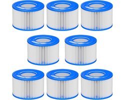 8 stuks - Spa filter - Filter VI voor zwembad - Geschikt voor Filter VI voor zwembad - Filterpatroon - Geschikt voor bubbelbad/spa - Geschikt voor compatibel met Bestway, Lay-Z-Spa, Coleman SaluSpa 90352E 58323 - opblaasbare spa