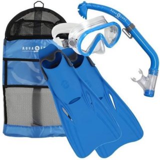 Aqua Lung Sport Santa Cruz Set - Snorkelset - Duikbril - Snorkel - Kinderen - Blauw - 32-37