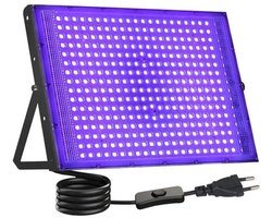 300W UV Blacklight Schijnwerper - Waterdicht en Perfect voor Glow Parties en Evenementen