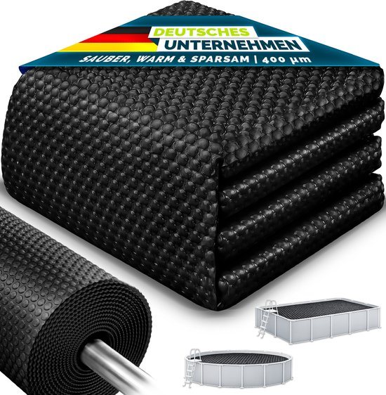tillvex Premium Pool Zonnezeil, 400 µm, rechthoekig, 450 x 220 cm, warmtezeil, op maat te snijden, zonnezeil, zwembadverwarming, zwembadzonnezeil voor waterverwarming