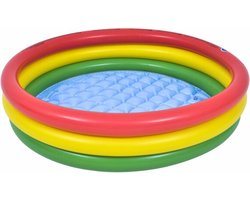 Zwembad Kleurrijk opblaasbaar 3 ringen 100cm