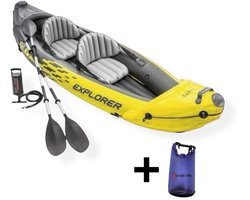 Intex Explorer K2 - roeiboot opblaasbaar met peddels - opblaas kayak - intex kayak - intex kajak