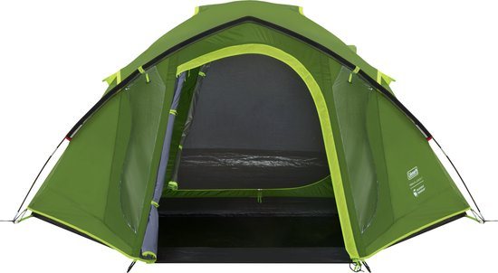 Coleman Darwin 4 Plus Blackout familietent – 4 persoons tent – verduisterende tent – waterdicht - groen