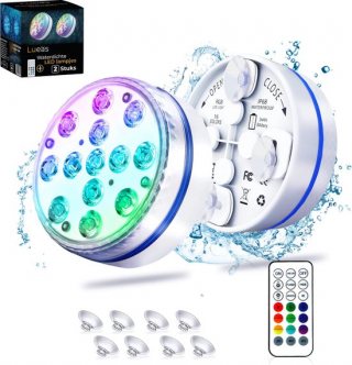 Lueas® Draadloze LED zwembad verlichting op batterij - RGB - Dimbaar