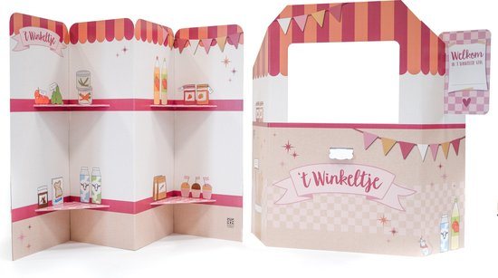 EVE kids Winkeltje van Karton - Duurzaam speelgoedwinkel - Terra Roze