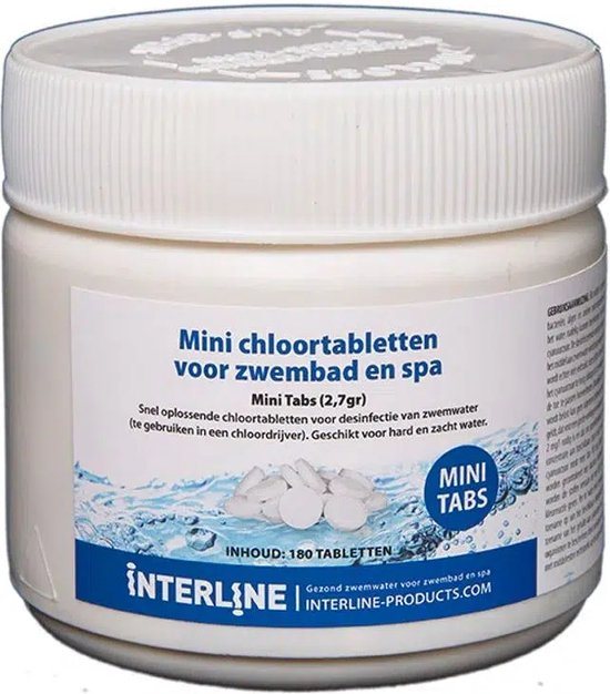 Interline Zwembad Interline Mini Quick chloortabletten - 2,7 gr / 180 stuks