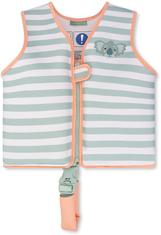 Swim Essentials - Zwemvest Kleuter 3-6 Jaar - Groen - Gestreept - Drijfvest