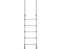 vidaXL Zwembadladder 54x38x211 cm 304 roestvrij staal
