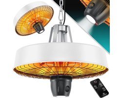 Infrarood Plafondstraler 2500W met Afstandsbediening en LED Verlichting
