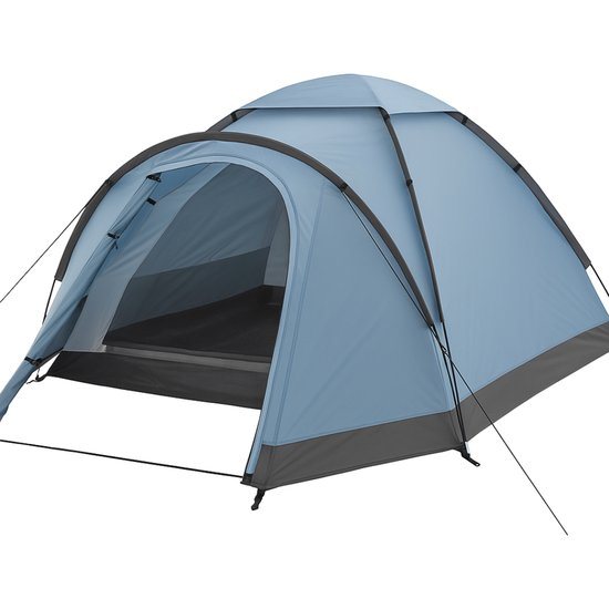 Crivit® – 4-Persoons Koepeltent – Dubbel Dak & Waterdichte Buitentent – UV-bescherming – Windbestendig – Snel Opzetbaar – Familietent met Luifel & Grondzeil
