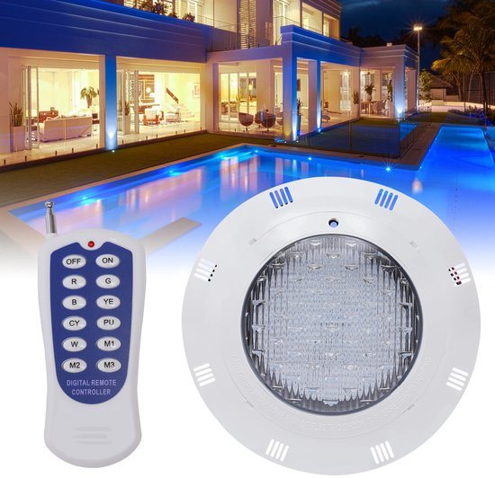 Deliqa zwembad licht - 7 kleuren - led - met afstandsbediening - onderwater zwembad verlichting - IP68 - 45w - 2500 lumen - waterdicht - sfeermaker - energie zuinig