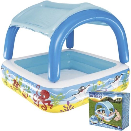 Bestway - Speelbad - met - overkapping - 140x140x114 - cm - blauw - 52192